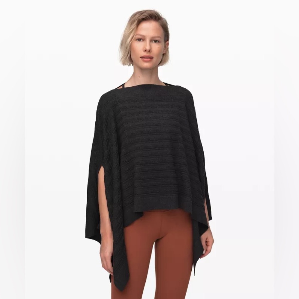 Lululemon forward flow knit poncho gray